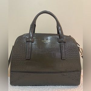 Kate Spade ♠️ Grey crocodile textures purse with strap